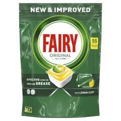 Капсулы для посудомоечной машины Fairy All in One Lemon, 55 шт. цена и информация | Средства для мытья посуды | 220.lv