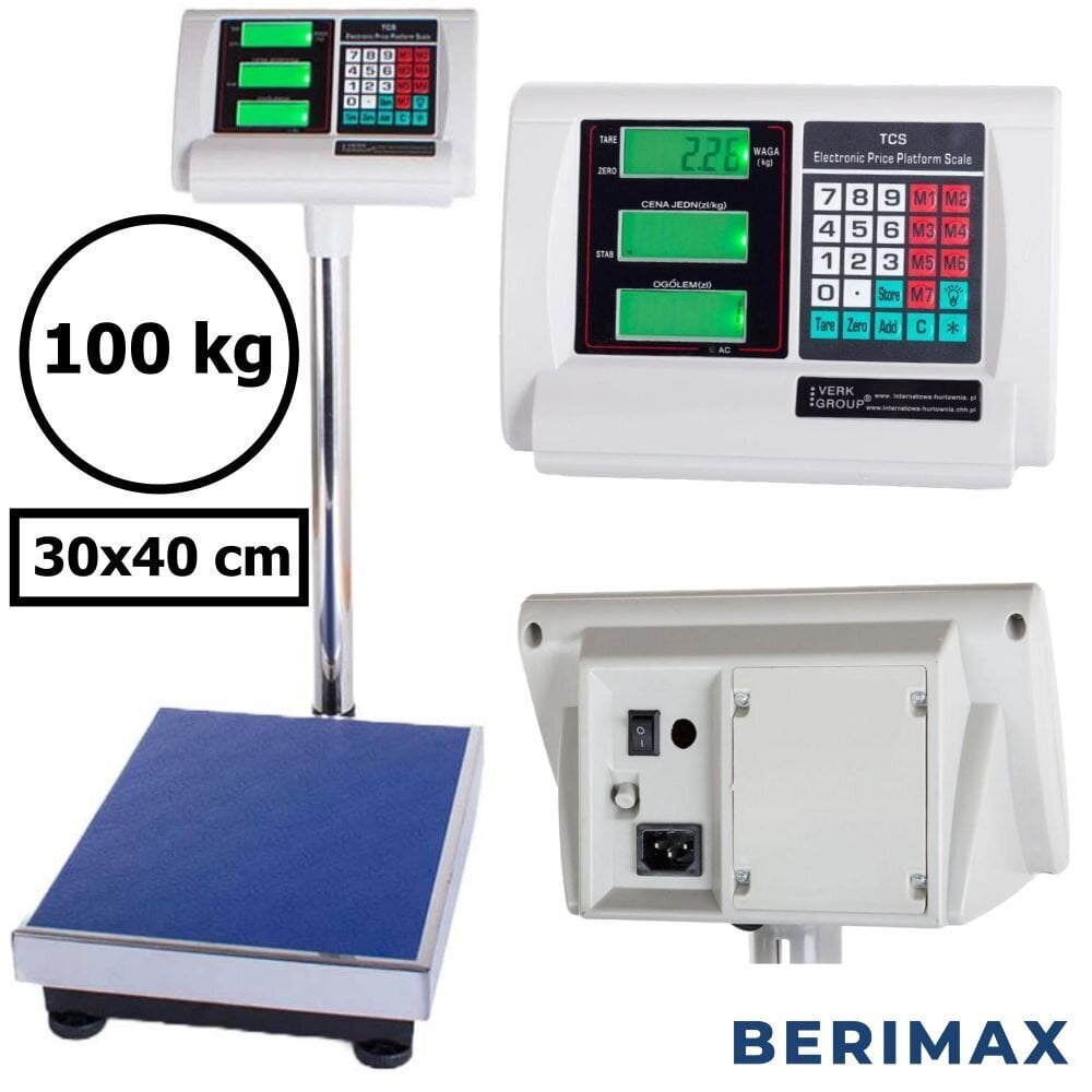 Platformas svari Berimax PF100 BRM_5907451318379, 100 kg цена и информация | Industriālie svari | 220.lv