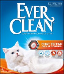 Kaķu pakaiši EverClean Fast Acting, 6 L cena un informācija | Smiltis un pakaiši | 220.lv