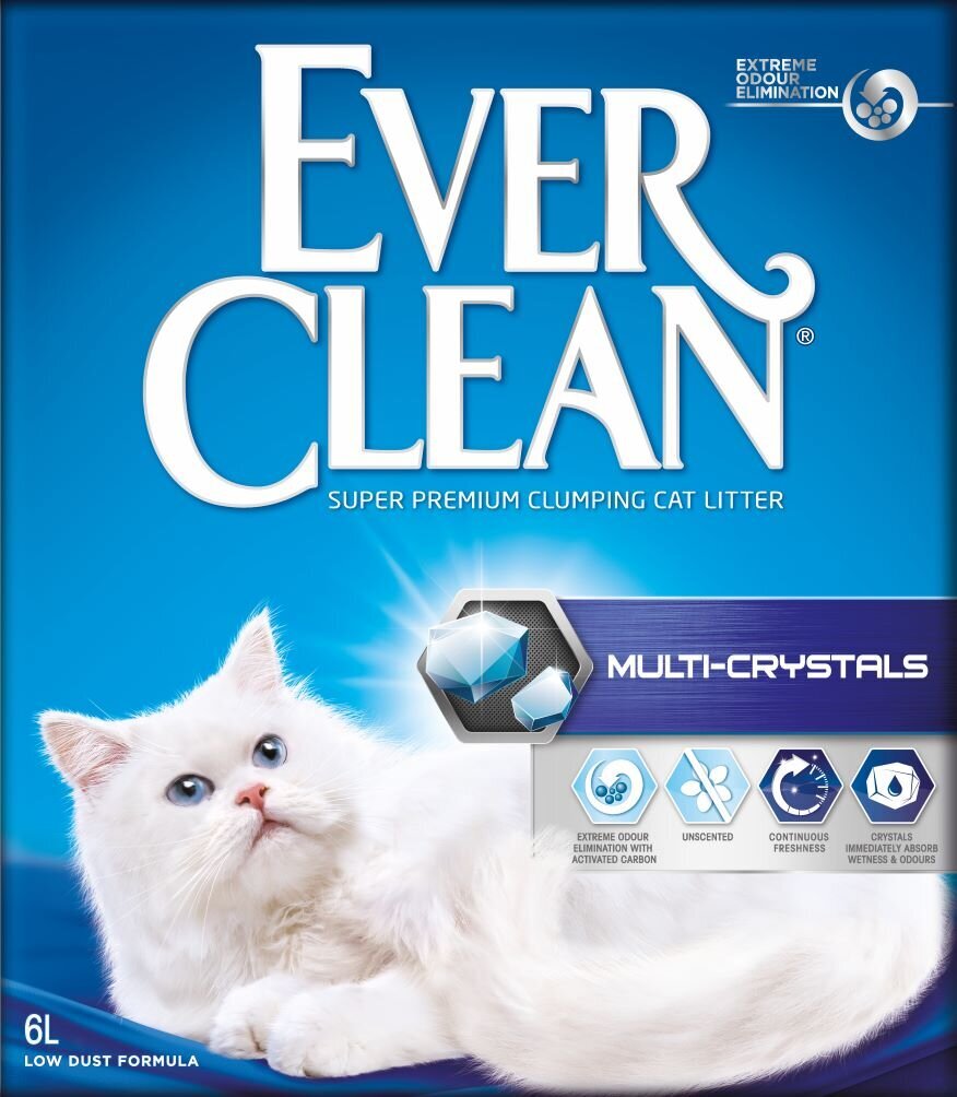 Kaķu pakaiši Ever Clean Multi-Crystals, 6 L cena un informācija | Smiltis un pakaiši | 220.lv