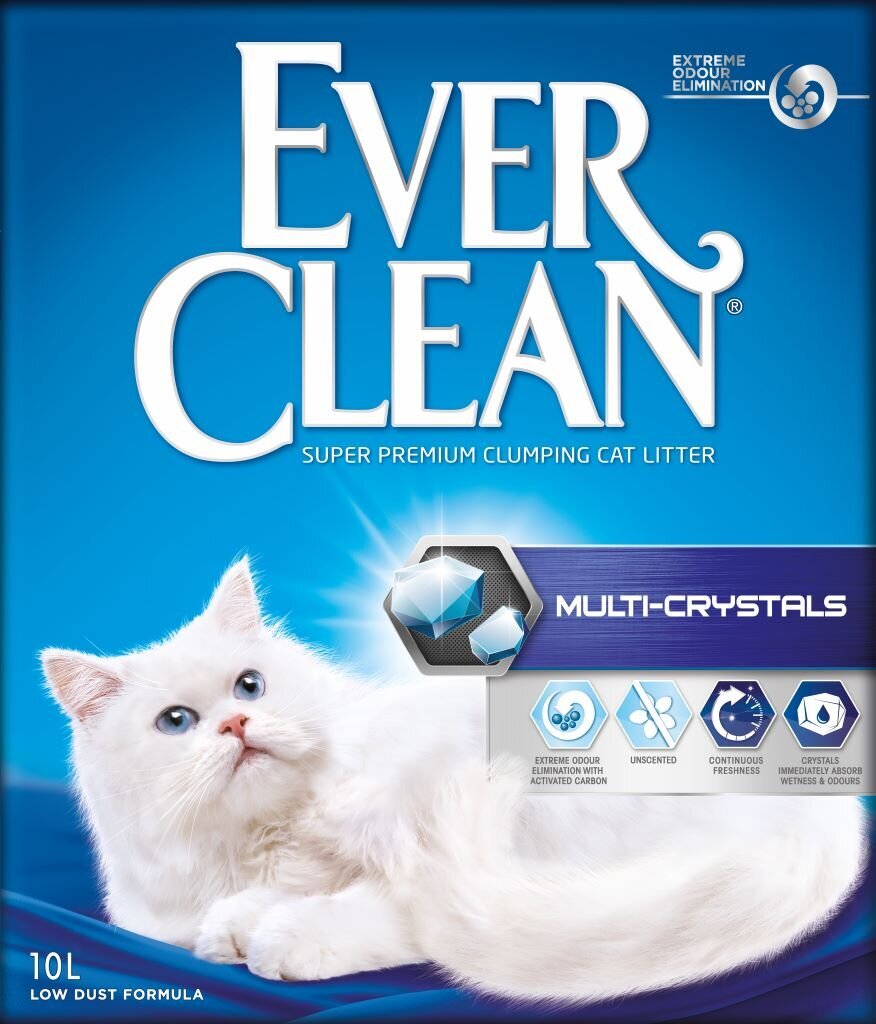 Kaķu pakaiši Ever Clean Multi-Crystals, 10 L цена и информация | Kaķu smiltis, pakaiši | 220.lv