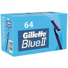 Vīriešu vienreizējās lietošanas skuvekļa asmeņi Gillette Blue II, 64 gab cena un informācija | Skūšanās piederumi, kosmētika | 220.lv