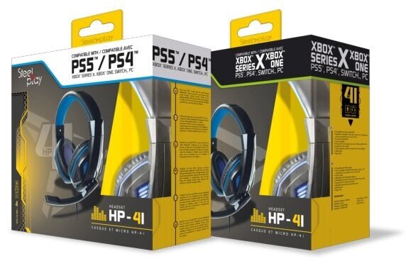 Steelplay Hp41 Wired Stereo Headset, Black & Blue cena un informācija | Austiņas | 220.lv