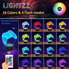 Ночник Домашний декор Лампа "Lightzz" 3D Геймпад цена и информация | Детские светильники | 220.lv