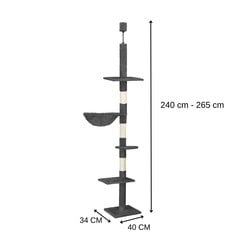 Nagu asināmais Springos PA1051, 34x40x265 cm, pelēks/balts cena un informācija | Springos Zoo preces | 220.lv