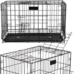 Клетка складная для животных Springos PA1014, черная цена и информация | Переноски, сумки | 220.lv