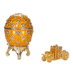 Faberžē stila imperatora kronēšanas ola, dārglietu kastīte ar karieti cena un informācija | Citas oriģinālas dāvanas | 220.lv