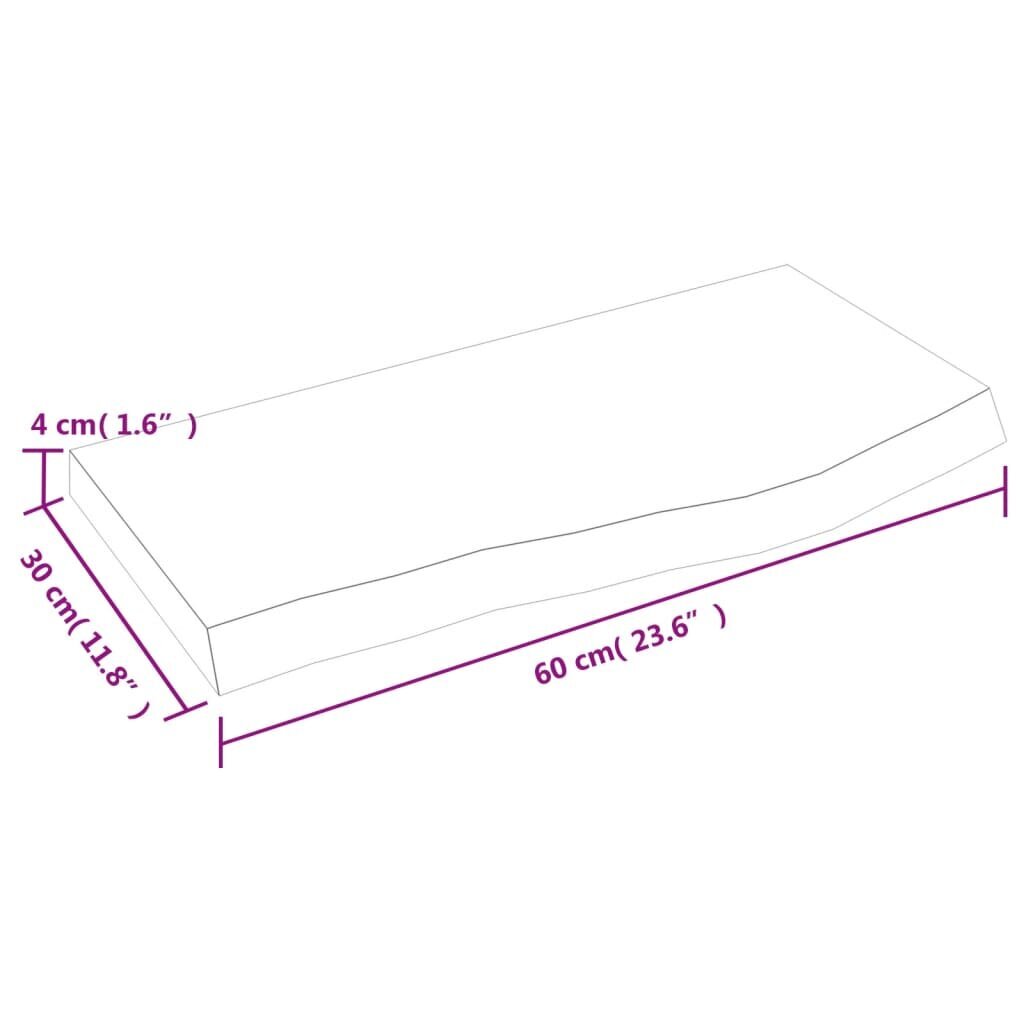 Sienas plaukts vidaXL, 60x30x4 cm, brūns цена и информация | Plaukti | 220.lv