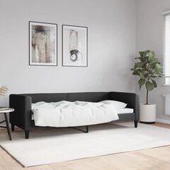 Dienas gulta vidaXL, 80x200 cm, melna cena un informācija | Gultas | 220.lv