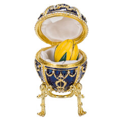 Faberžē stila ola, dārglietu kastīte Rožu pumpurs ar kulonu cena un informācija | Citas oriģinālas dāvanas | 220.lv