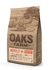 Oak's Farm Grain Free для взрослых собак всех пород с лососем и крилем, 12 кг цена и информация |  Сухой корм для собак | 220.lv