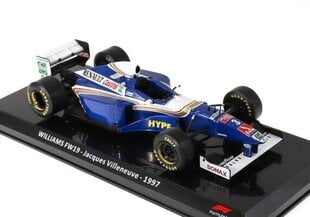 WILLIAMS FW19 - Jacques Villeneuve - 1997 World Champion HACHETTE 1:24 FOR036 цена и информация | Коллекционные модели автомобилей | 220.lv