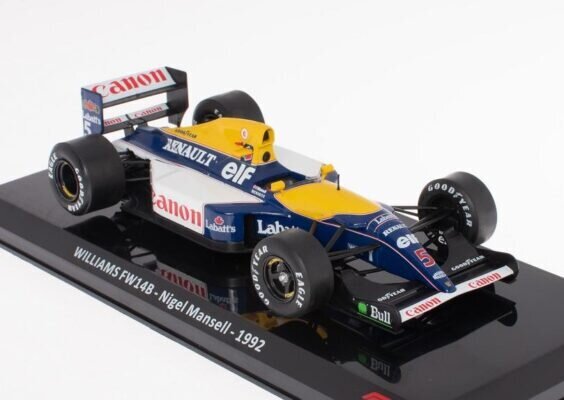 WILLIAMS FW 14B - Nigel Mansell - 1992 World Champion HACHETTE 1:24 FOR047 cena un informācija | Kolekcionējamie modeļi | 220.lv