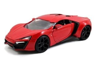 Lykan Hypersport 2014 *Fast & Furious 7* Red 97377 JADA 1:24 cena un informācija | Kolekcionējamie modeļi | 220.lv