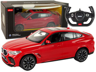 Tālvadības pults vadāmā automašīna BMW X6 M 1:14, sarkana cena un informācija | Rotaļlietas zēniem | 220.lv