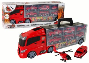 Набор из трактора и автомобиля, красный цена и информация | Игрушки для мальчиков | 220.lv