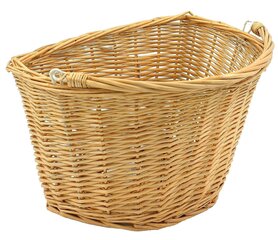 Velosipēdu grozs Azimut Wicker Hooks Natural, 34x26x22cm, brūna cena un informācija | Citi velo piederumi un aksesuāri | 220.lv