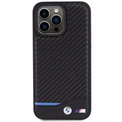 BMW BMHCP15X22NBCK iPhone 15 Pro Max 6.7" czarny|black Leather Carbon цена и информация | Чехлы для телефонов | 220.lv