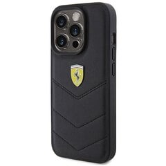 Ferrari FEHCP15LRDUK iPhone 15 Pro 6.1" czarny|black hardcase Quilted Metal Logo цена и информация | Чехлы для телефонов | 220.lv