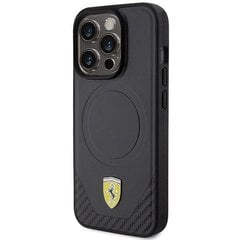 Ferrari FEHMP15LPTEK iPhone 15 Pro 6.1" czarny|black hardcase Carbon Metal Logo MagSafe цена и информация | Чехлы для телефонов | 220.lv