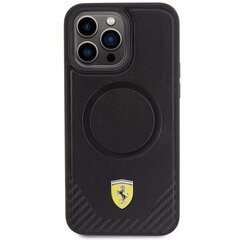 Ferrari FEHMP15XPTEK iPhone 15 Pro Max 6.7" czarny|black hardcase Carbon Metal Logo MagSafe цена и информация | Чехлы для телефонов | 220.lv