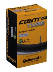 Внутренняя шина Continental Tube Compact 16 Wide, Auto 50/62-305 цена и информация | Покрышки, шины для велосипеда | 220.lv