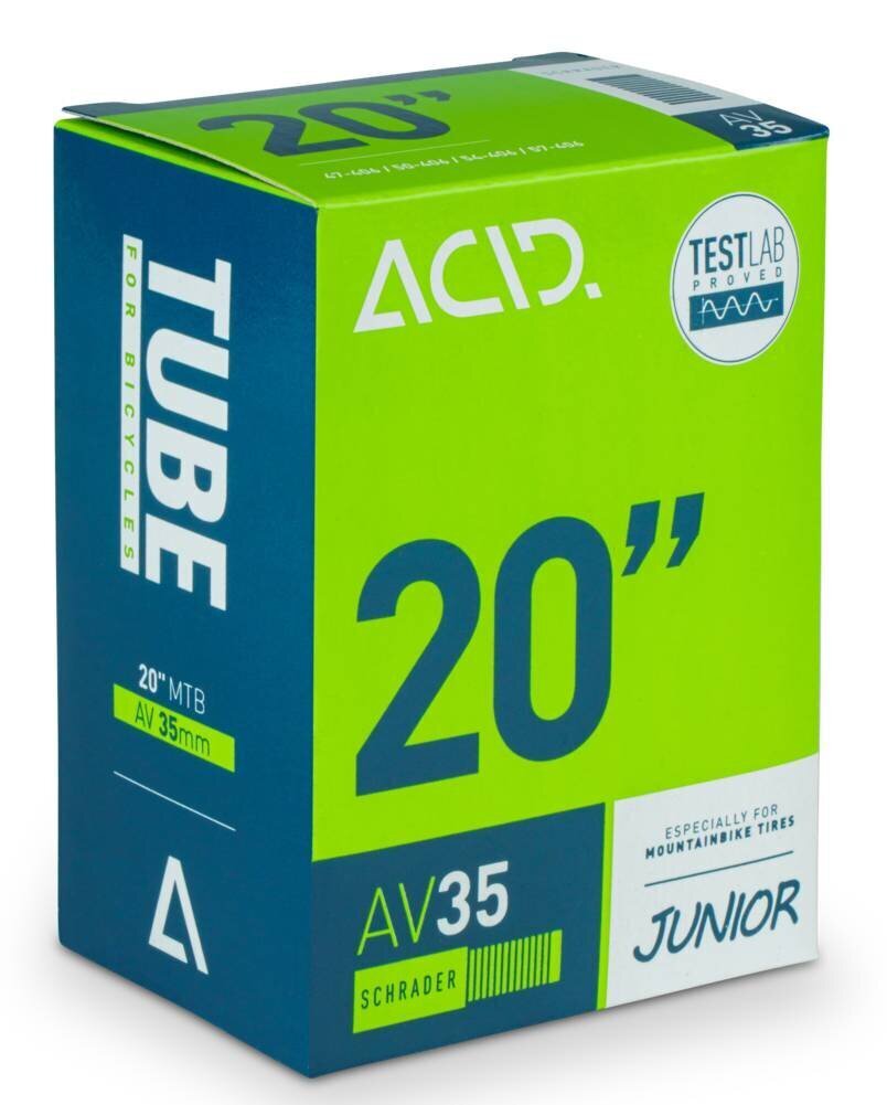 Velosipēdu kamera Acid Junior/MTB AV 35mm, 20" cena un informācija | Velo riepas, kameras | 220.lv