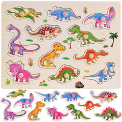 Koka puzle Dinozauri, 11 gab. cena un informācija | Attīstošās rotaļlietas | 220.lv