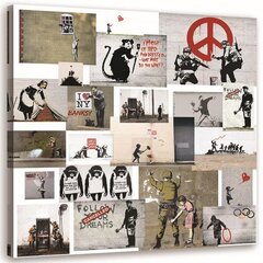 Glezna uz audekla, Banksy sienas gleznojums цена и информация | Картины | 220.lv