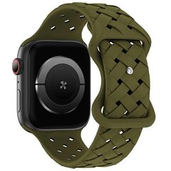 Beline pasek Apple Watch Silicone Woven 42|44|45|49mm oliwkowy |oliver box цена и информация | Аксессуары для смарт-часов и браслетов | 220.lv