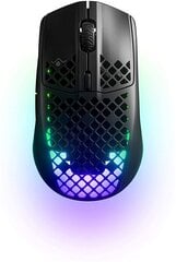 SteelSeries Aerox 3 2022 Edition wireless lightweight gaming mouse | 18000 CPI (black) цена и информация | Мыши | 220.lv