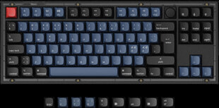 Keychron V3 80% Механическая клавиатура (ANSI, Carbon Black, RGB, Hot-swap, US, Pro Red Switch) цена и информация | Клавиатуры | 220.lv