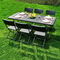 Saliekamais dārza galds, 180x75 cm cena un informācija | Dārza galdi | 220.lv