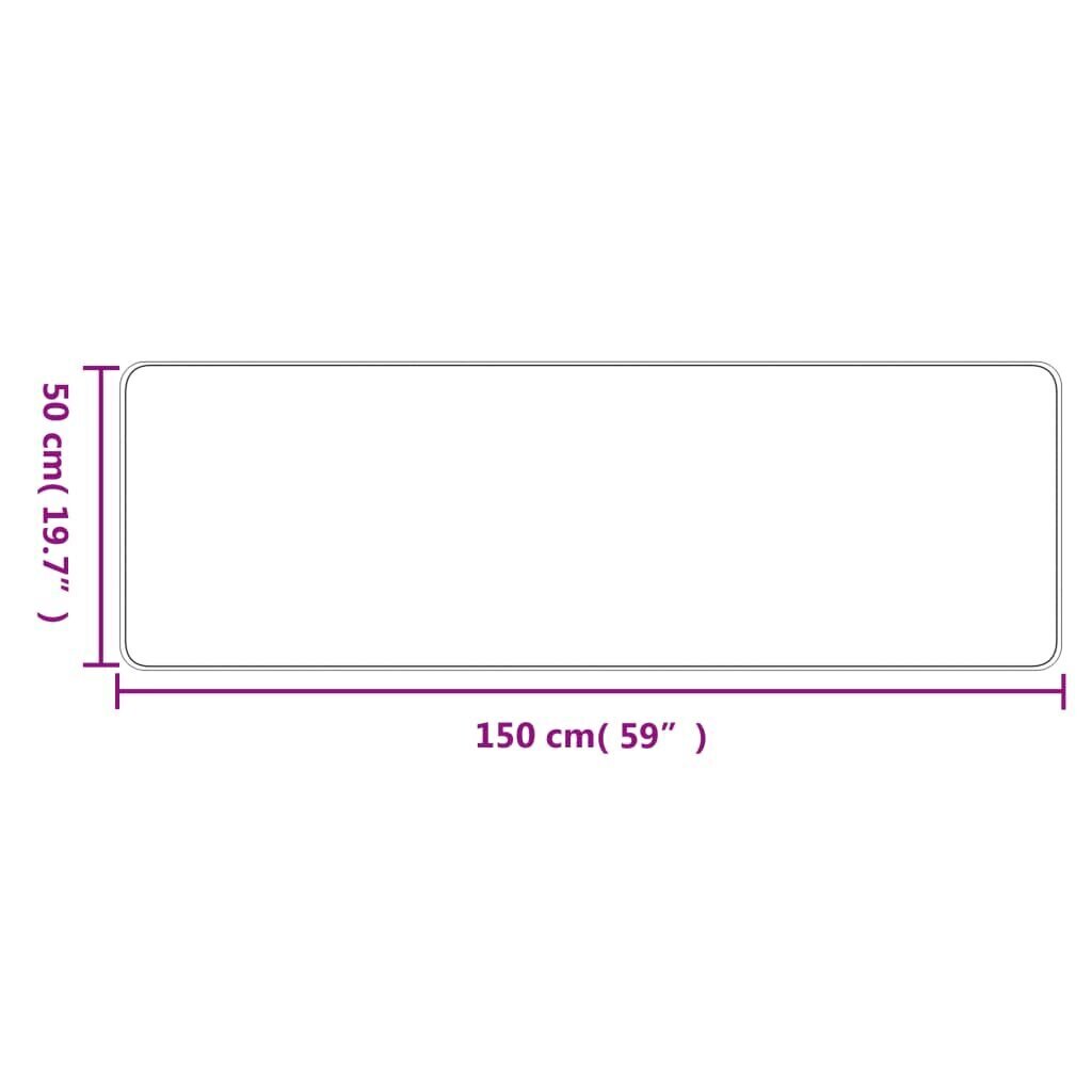 vidaXL paklājs, sizala izskats, pelēkbrūns, 50x150 cm cena un informācija | Paklāji | 220.lv