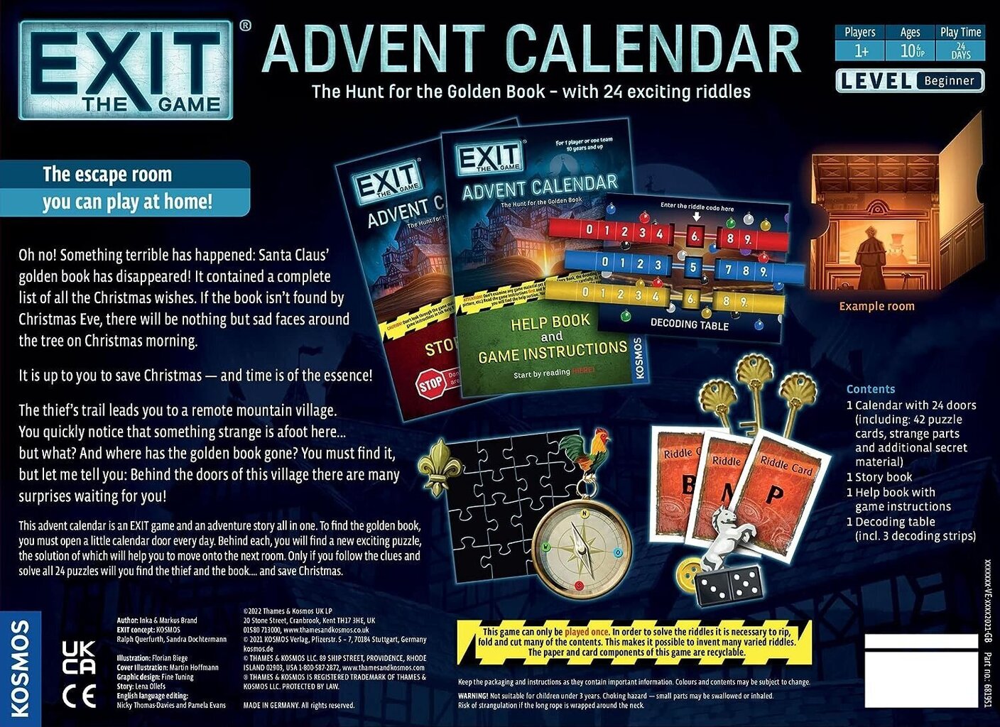 Adventes kalendārs Exit цена и информация | Rotaļlietas zēniem | 220.lv