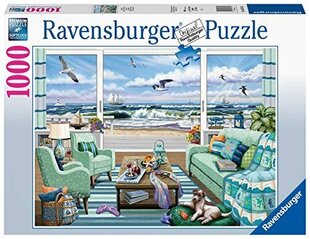 Пазл Ravensburger 1000 деталей Вид на пляж цена и информация | Пазлы | 220.lv