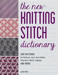 New Knitting Stitch Dictionary: 500 Patterns for Textures, Lace, Aran Cables, Colorwork, Motifs, Edgings and More cena un informācija | Grāmatas par veselīgu dzīvesveidu un uzturu | 220.lv