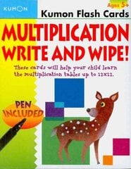 Multiplication Write & Wipe: Kumon Flash Cards CRDS цена и информация | Книги для самых маленьких | 220.lv