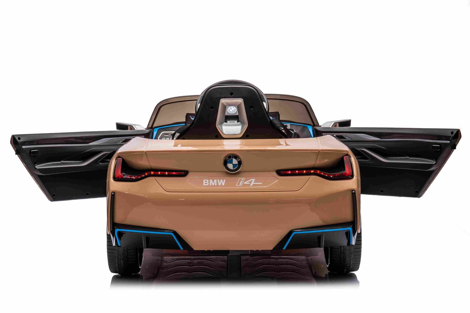Radiovadāmā automašīna BMW I4, brūna cena un informācija | Rotaļlietas zēniem | 220.lv