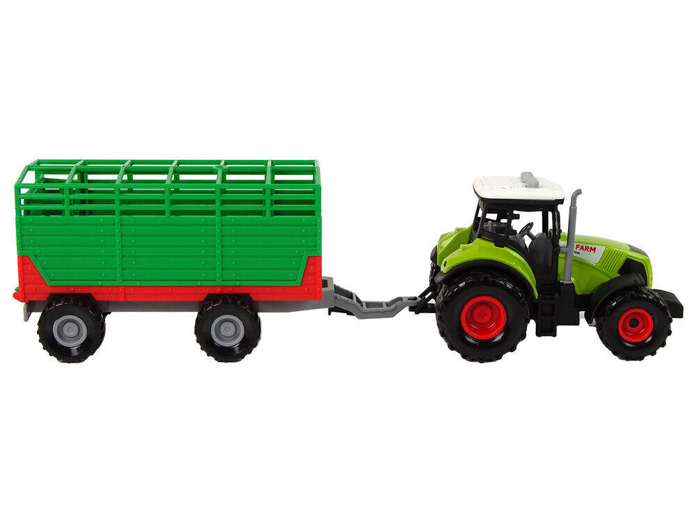 Rotaļu traktors ar piekabi Lean Toys cena un informācija | Rotaļlietas zēniem | 220.lv
