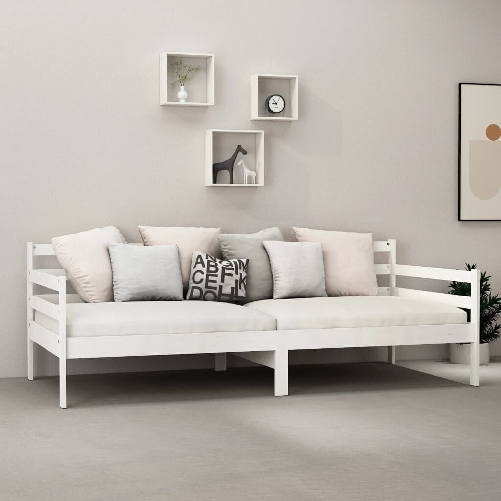 Dīvānulta vidaXL, 90x200 cm, balta cena un informācija | Gultas | 220.lv
