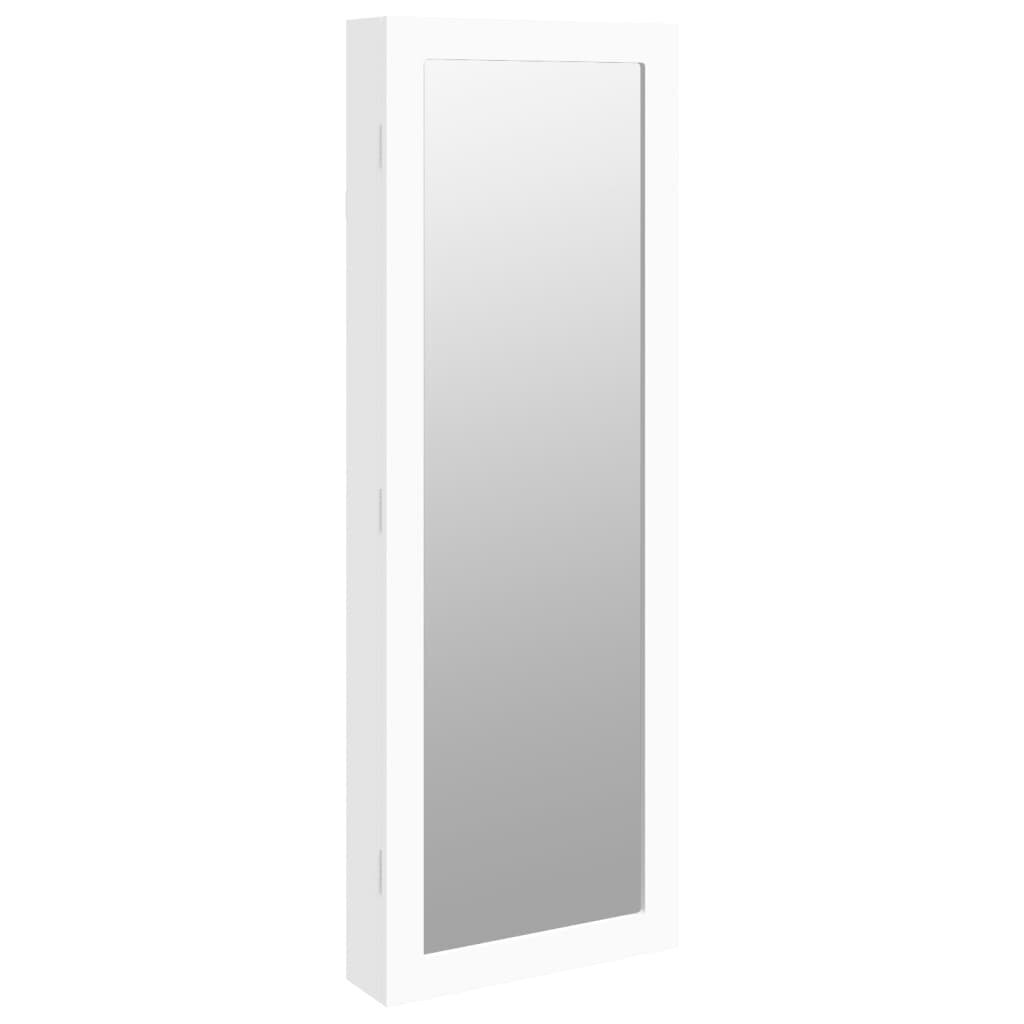 Sienas rotaslietu skapītis ar spoguli vidaXL, 37,5x10x106 cm, balts cena un informācija | Spoguļi | 220.lv