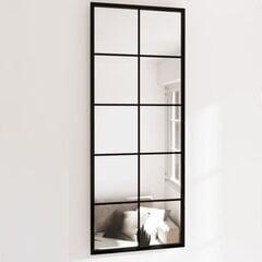 2 gab. sienas spoguļi vidaXL, 100x40 cm, melni cena un informācija | Spoguļi | 220.lv