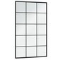 4 gab. sienas spoguļi vidaXL, 100x60 cm, melni cena un informācija | Spoguļi | 220.lv