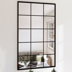 2 gab. sienas spoguļi vidaXL, 100x60 cm, melni cena un informācija | Spoguļi | 220.lv