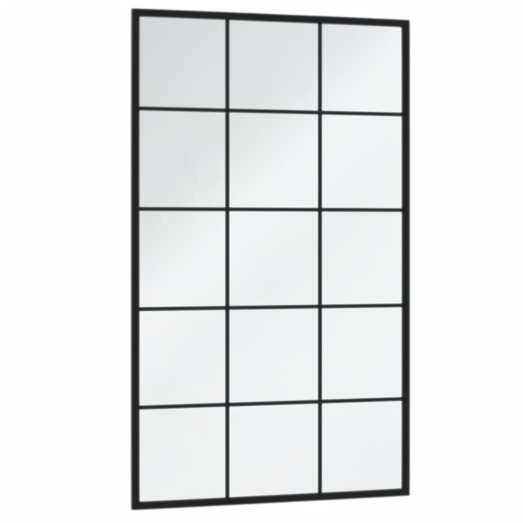 3 gab. sienas spoguļi vidaXL, 100x60 cm, melni cena un informācija | Spoguļi | 220.lv