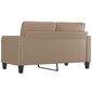 Divvietīgs dīvāns vidaXL, kapučīno krāsa cena un informācija | Dīvāni | 220.lv