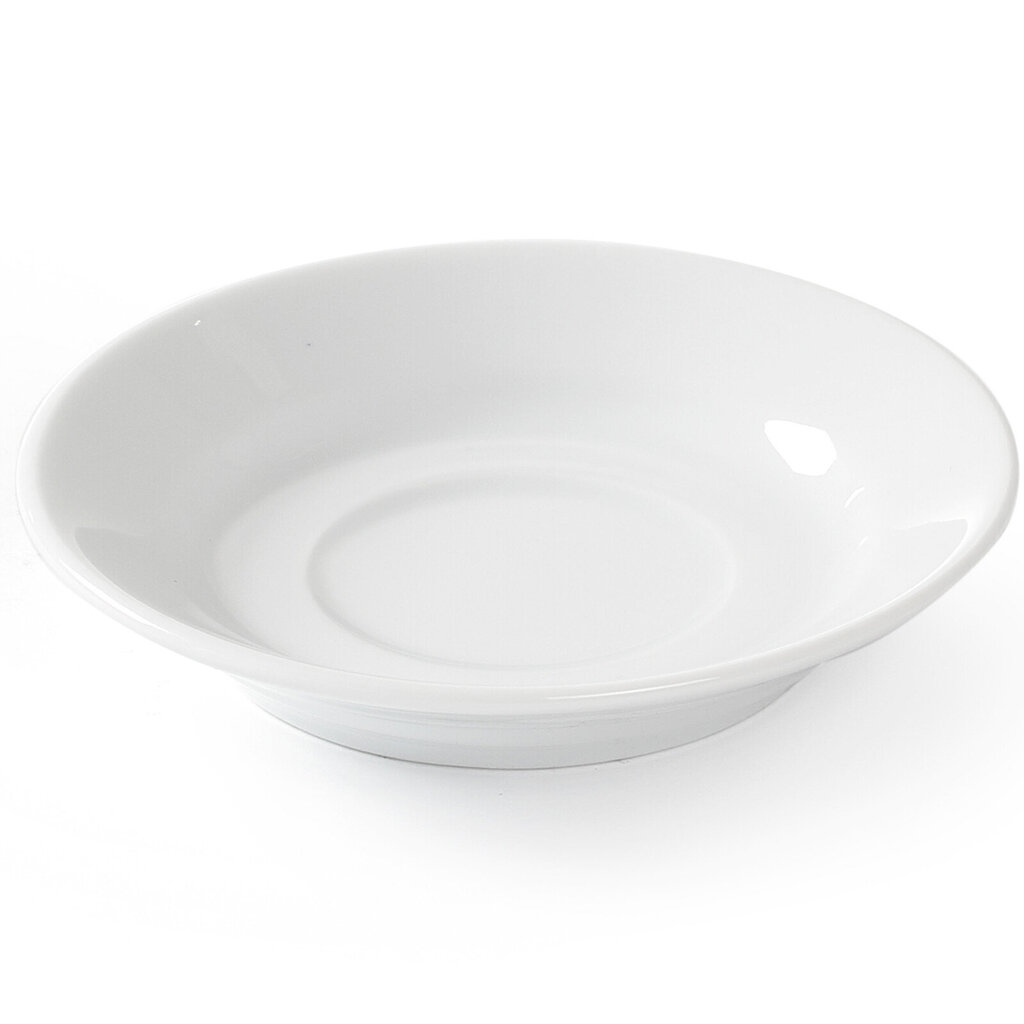 Kafijas krūzes apakštase OPTIMA baltā porcelāna diam. 90mm komplektā 12gab - Hendi 770917 cena un informācija | Trauki, šķīvji, pusdienu servīzes | 220.lv