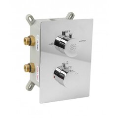 Термостатный смеситель для душа скрытого монтажа NERO/SENJA, 2 функции цена и информация | Смесители | 220.lv