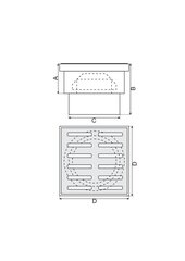 Slazds Ø 50, plastmasas režģis, 10x10 cm, pelēks cena un informācija | Dušas trapi | 220.lv